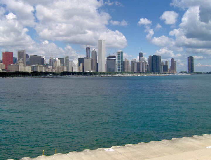 Chicago Skyline Along the Lakefront